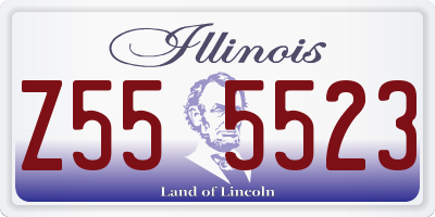 IL license plate Z555523