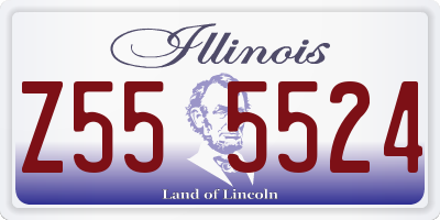 IL license plate Z555524