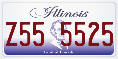 IL license plate Z555525