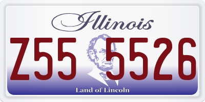IL license plate Z555526
