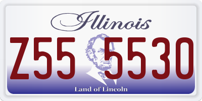 IL license plate Z555530