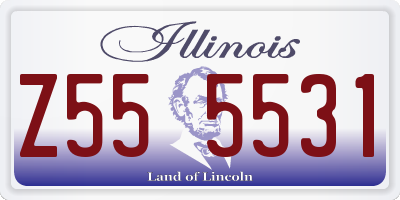 IL license plate Z555531