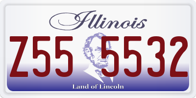 IL license plate Z555532