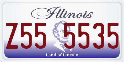 IL license plate Z555535