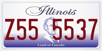 IL license plate Z555537