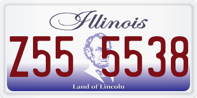 IL license plate Z555538