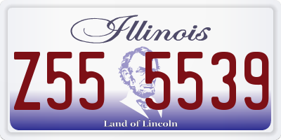 IL license plate Z555539