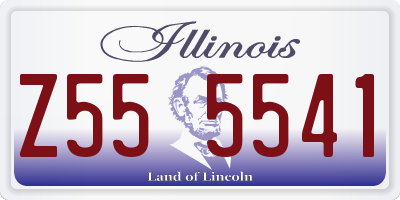 IL license plate Z555541