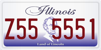 IL license plate Z555551