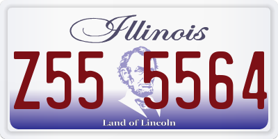 IL license plate Z555564