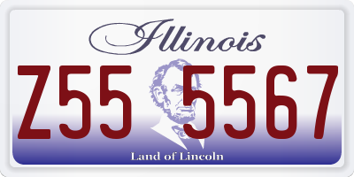 IL license plate Z555567