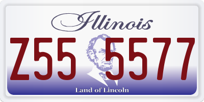 IL license plate Z555577