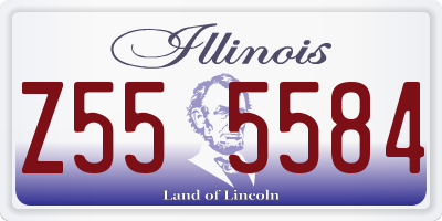 IL license plate Z555584