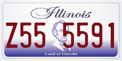 IL license plate Z555591