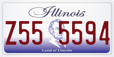 IL license plate Z555594