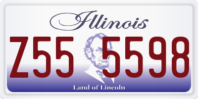 IL license plate Z555598