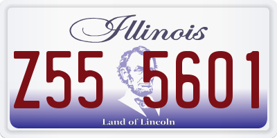 IL license plate Z555601