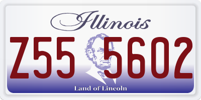 IL license plate Z555602