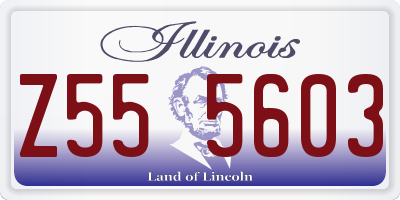 IL license plate Z555603
