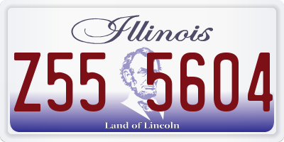 IL license plate Z555604