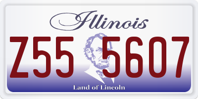 IL license plate Z555607