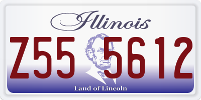 IL license plate Z555612