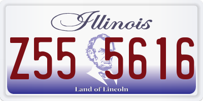 IL license plate Z555616