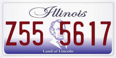 IL license plate Z555617