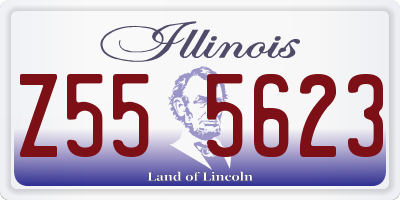 IL license plate Z555623