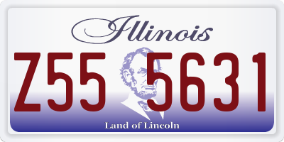 IL license plate Z555631