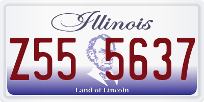 IL license plate Z555637