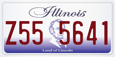 IL license plate Z555641