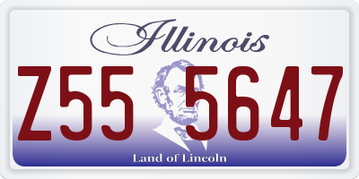 IL license plate Z555647