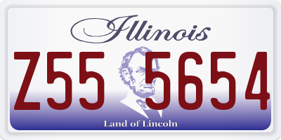IL license plate Z555654