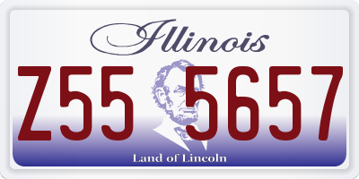 IL license plate Z555657