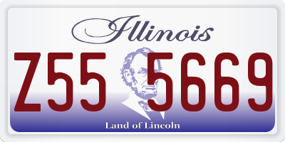 IL license plate Z555669