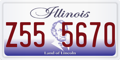 IL license plate Z555670