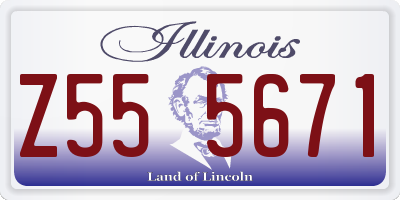IL license plate Z555671