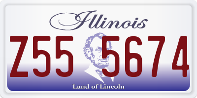 IL license plate Z555674