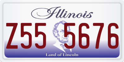 IL license plate Z555676
