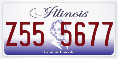 IL license plate Z555677