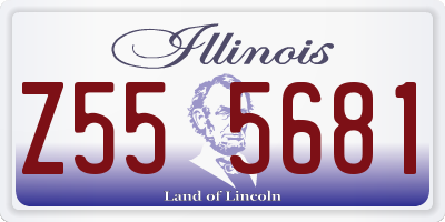 IL license plate Z555681