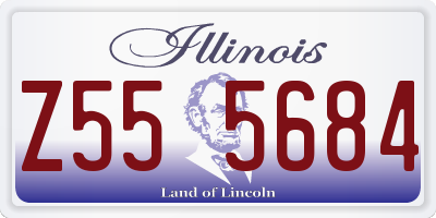 IL license plate Z555684