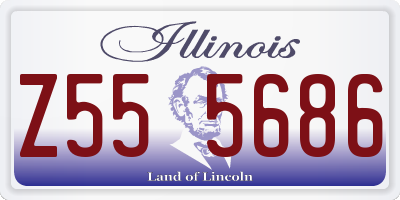 IL license plate Z555686