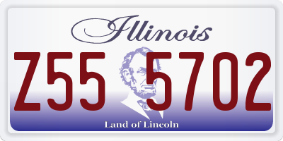 IL license plate Z555702