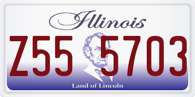 IL license plate Z555703