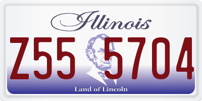 IL license plate Z555704