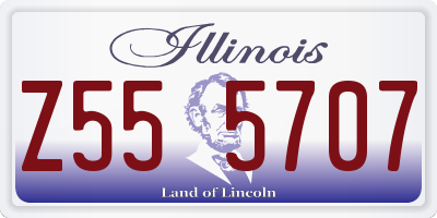 IL license plate Z555707