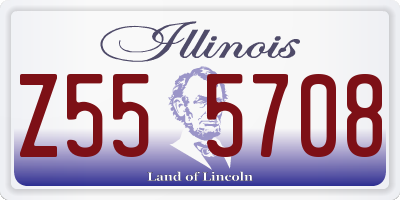 IL license plate Z555708