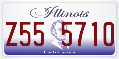 IL license plate Z555710